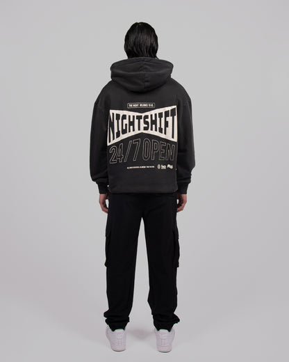 TNO Oversize Hoodie Nightshift | black